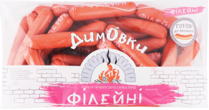 Сосиски из мяса птицы Филейные Димовки 1с кг