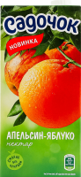 Нектар неосветленный пастеризованный Апельсин-яблоко Садочок т/п 950мл