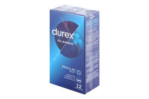Презервативы латексные с силиконовой смазкой Классические Durex 12шт