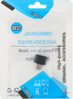 Адаптер USB Type-C чорний Хоко.