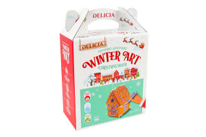 Печенье сахарное Рождественская избушка Delicia к/у 380г