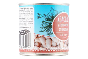 Фасоль в нежном соусе с сахаром и подсластителем стерилизованная Хуторок ж/б 410г