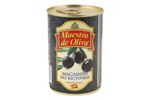 Маслины без косточки Maestro de Oliva ж/б 280г