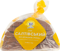 Хлеб половинка в нарезке без дрожжей Салтовский Рома м/у 0.4кг