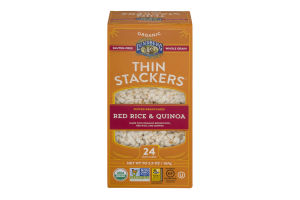 Lundberg Organic Thin Stackers Puffed Grain Cakes Red Rice & Quinoa - 24 CT
