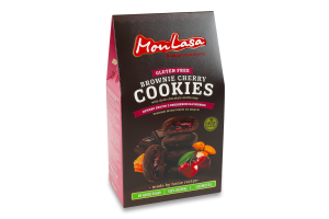 Печенье натуральное крафтовое с вишневой начинкой без глютена и добавленного сахара Брауни MonLasa к/у 120г