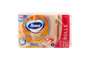Папір туалетний 3-х шаровий Deluxe Zewa 12шт
