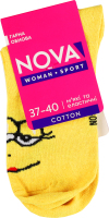 Шкарпетки жіночі NOVA Smile жовтий р.23-25