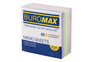 Блок паперу для записів 90х90х40мм №BM.2285 Декор Buromax 1шт