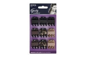 Goody Classics Medium Claw Clips - 9 CT