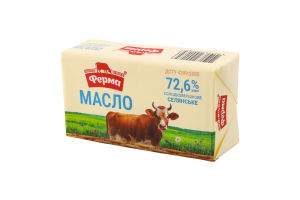 Масло Селянське солодковершкове 72,6% 400г Ферма