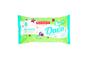 Серветки вологі дитячі Сенсітів з екстрактом алое 60шт ДаДа