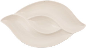 Блюдо біле кераміка на 3секції 35*19,5см