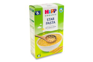 Макароны для детей от 6мес Звездочки Organic Hipp к/у 320г