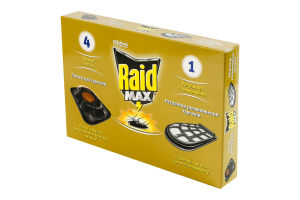 Засіб інсектицидний для знищення тарганів + 4 пастки Max Raid 5шт