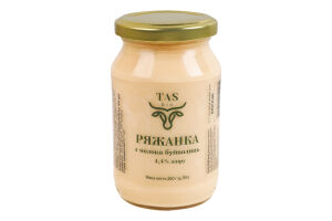 Ряженка 4.4% из молока буйволиц TASbio с/б 250г