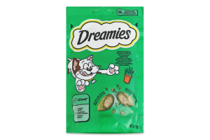 Корм сухой дополнительный для взрослых котов и котят старше 8 недель со вкусом кошачьей мяты Dreamies д/п 60г