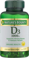 Nature's Bounty D3 Softgels - 250 CT