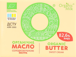 Масло сладкосливочное 82.6% органическое Экстра Organic Milk м/у 180г