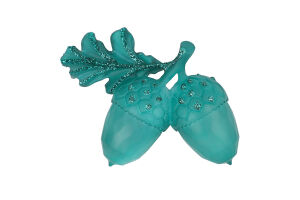 Підвіска новорічна Жолуді смарагдова 10*7см КМ