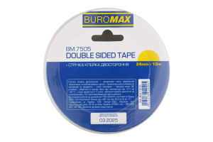 Лента клейкая двусторонняя 24ммх10м №ВМ.7505 Buromax 1шт