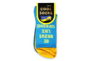 Носки муж Cool Socks Be Brave желто-голубой р29-31