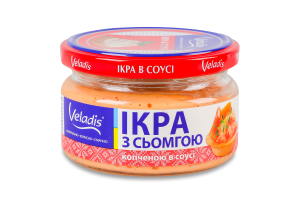 Ікра атлантичних риб з сьомгою копченою в соусі Veladis c/б 160г