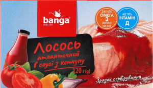Лосось атлантический в соусе из кетчупа Banga к/у 120г