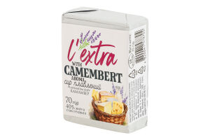 Сир плавлений з ароматом сиру Камамбер 40% L`extra, 70г, ящик 24шт