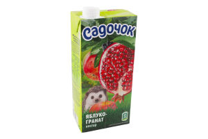 Нектар освітлений пастеризований Яблуко-гранат Садочок т/п 950мл