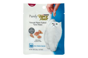 Purina Purely Fancy Feast Cat Treats Natural Hand-Flaked Tuna Treats - 10 PK
