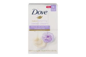 Dove Purely Pampering Beauty Bar With Sweet Cream and Peony Scent - 6 CT