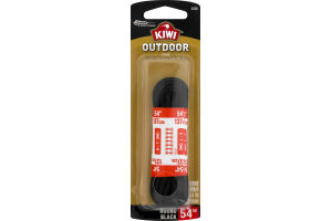 Kiwi Outdoor Laces 54'' Shoelace Pair Round Black - 1 CT