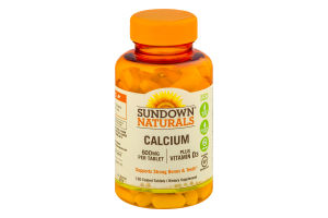 Sundown Naturals Calcium 600mg Dietary Supplement Coated Tablets - 120 CT