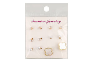 Набір сережок-гвіздків жовтий метал в асортименті