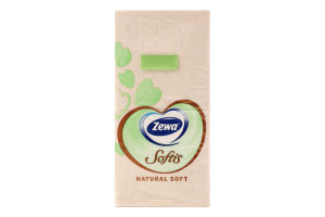 Хустинки носові Софтіс Нейчерал софт 9шт Зева