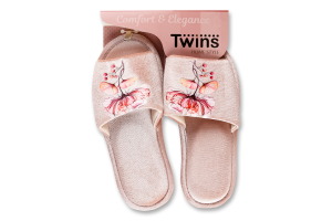 Капці відкриті домашні жіночі Twins №5826 36-37 бежевий