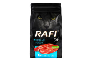 Корм д/котів з ягням сухий 1,5кг Рафі