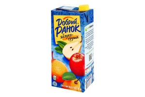 Сок с мякотью стерилизованный Яблоко-груша Добрий Ранок т/п 1л