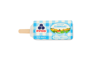 Морозиво 15% пломбір ескімо Селянське Рудь м/у 70г