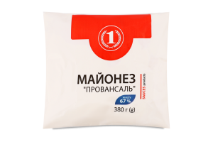 Майонез 67% Провансаль ТМ "1" м/у 380г