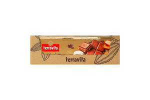 Шоколад Terravita молочний з кавою лате та печивом 225г к/у