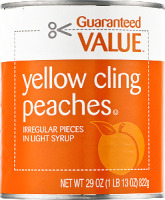 Guaranteed Value Yellow Cling Peaches in Light Syrup