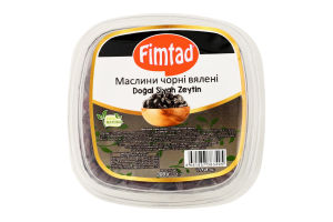 Маслини чорні в'ялені 300г пл/банка Fimtad