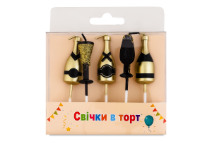 Свічки в торт Фігурки Святкові Festa (Guangzhou) Co. Ltd 5шт