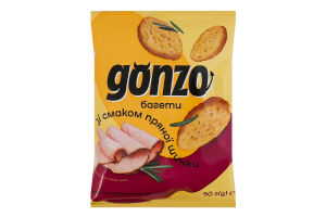 Сухарики пшеничные со вкусом пряной ветчины Багеты Gonzo м/у 50г
