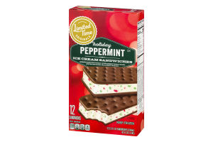 Ahold Holiday Ice Cream Sandwiches Peppermint - 12 CT