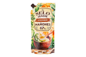 Майонез 67% Столовый Selo Зелене д/п 485г