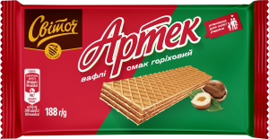 Вафли вкус ореховый Артек Світоч м/у 188г