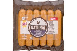 Oscar Mayer Natural Smoked Uncured Pork Sausage - 6 CT